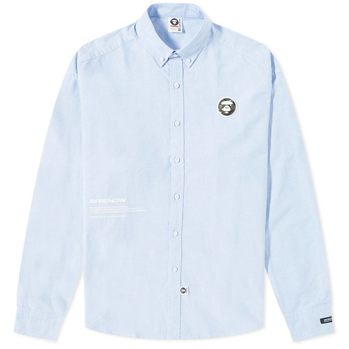 Photo: Men's AAPE AAPE Now Oxford Shirt in Blue