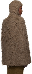 Rick Owens Brown Porterville Cape Jacket