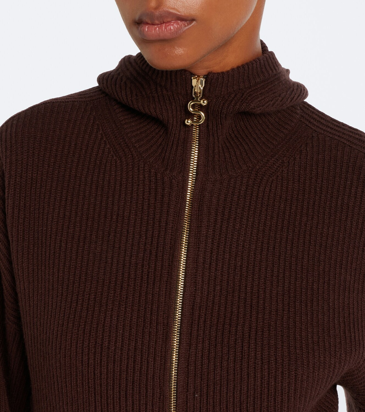 Sportmax Ribbed-knit wool and cashmere cardigan
