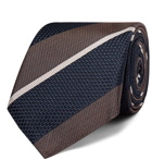 Brunello Cucinelli - 7cm Striped Silk-Jacquard Tie - Blue