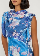 Erdem Floral-print Draped Satin Midi Dress Multi Floral