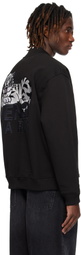 Kenzo Black Kenzo Paris 'KENZO Happy Tiger' Embroidered Bomber Jacket