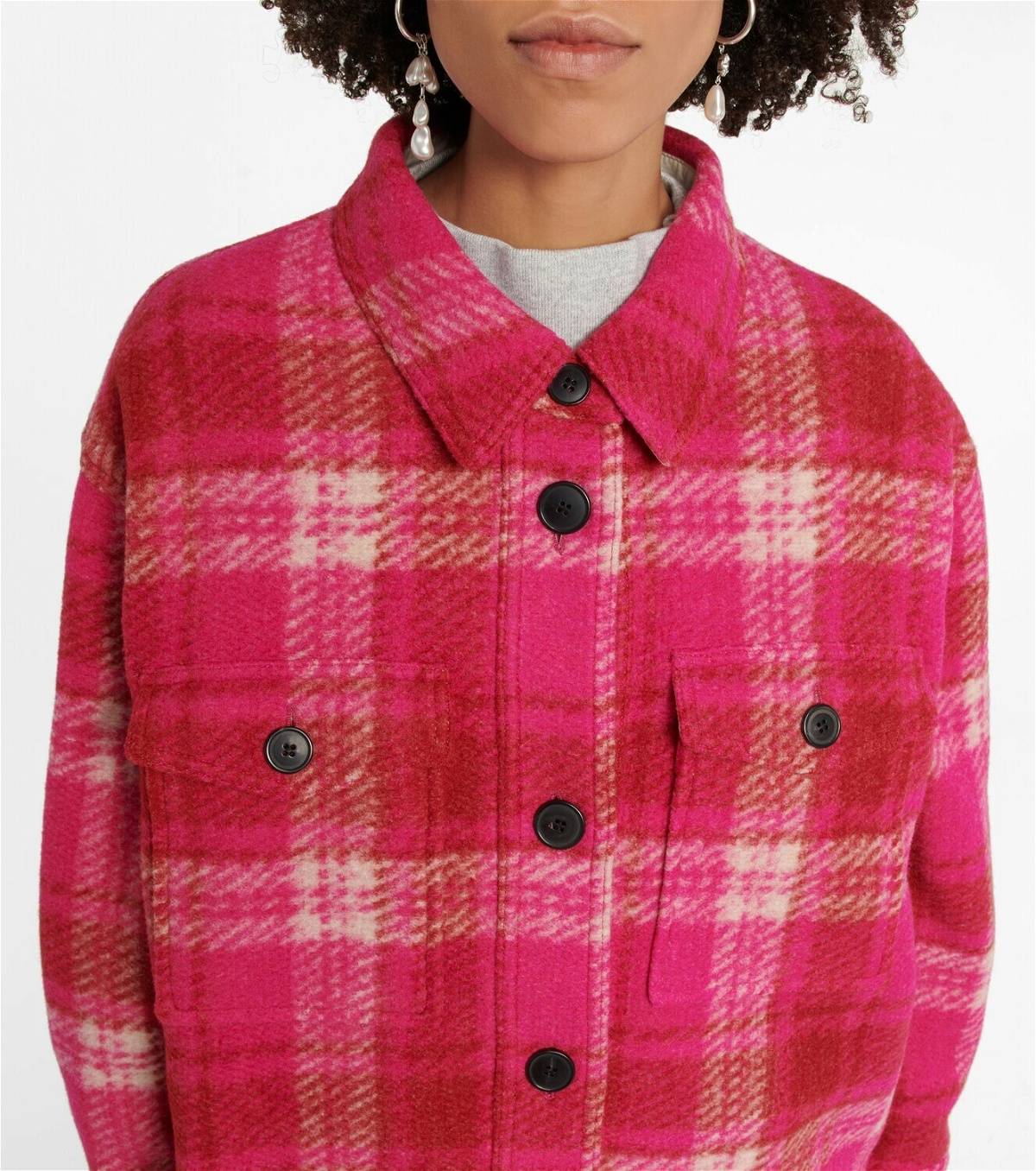 Marant Etoile Harveli plaid wool-blend jacket Isabel Marant Etoile