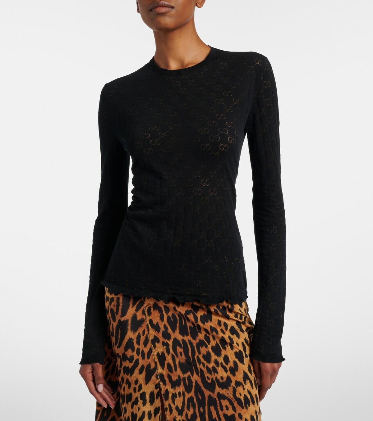 Gucci GG cotton-blend devoré sweater
