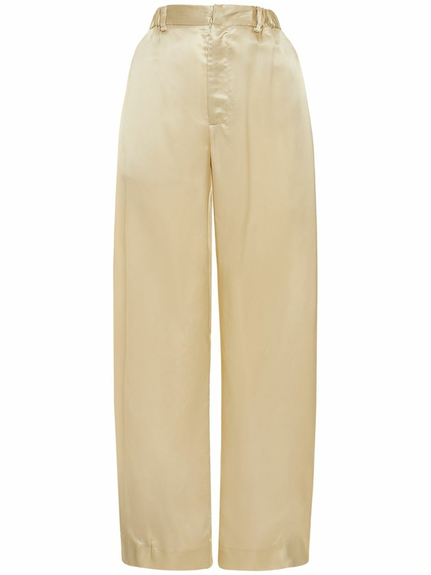 Photo: DEVEAUX Chloe Cupro Satin Wide Pants