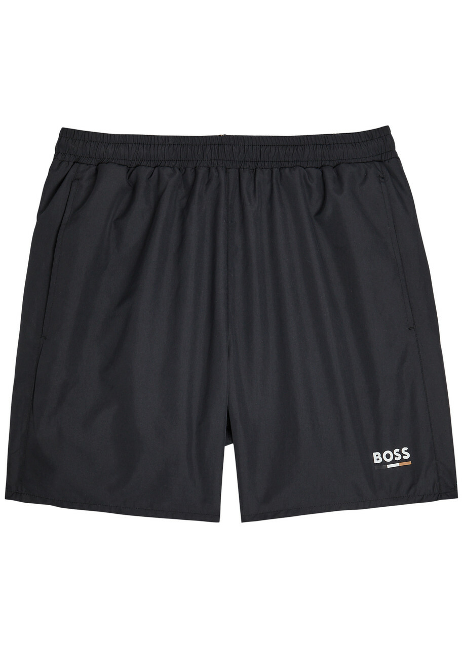 Boss Swordfish Logo Shell Swim Shorts Black