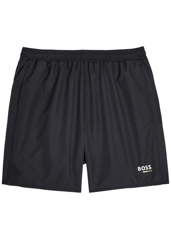 Photo: Boss Swordfish Logo Shell Swim Shorts Black