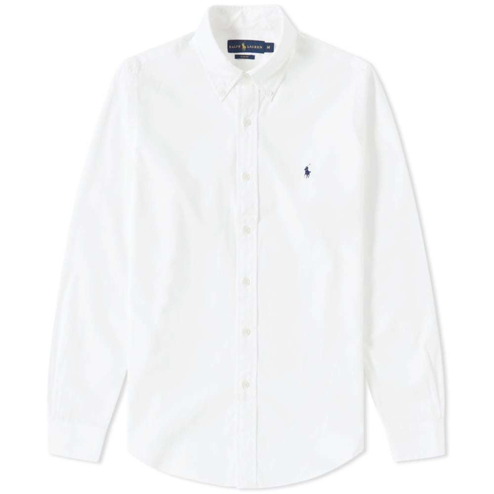 Photo: Polo Ralph Lauren Slim Fit Button Down Poplin Shirt White