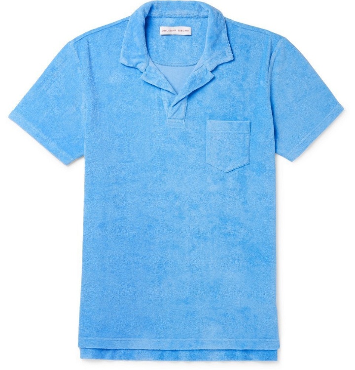 Photo: Orlebar Brown - Cotton-Terry Polo Shirt - Men - Blue