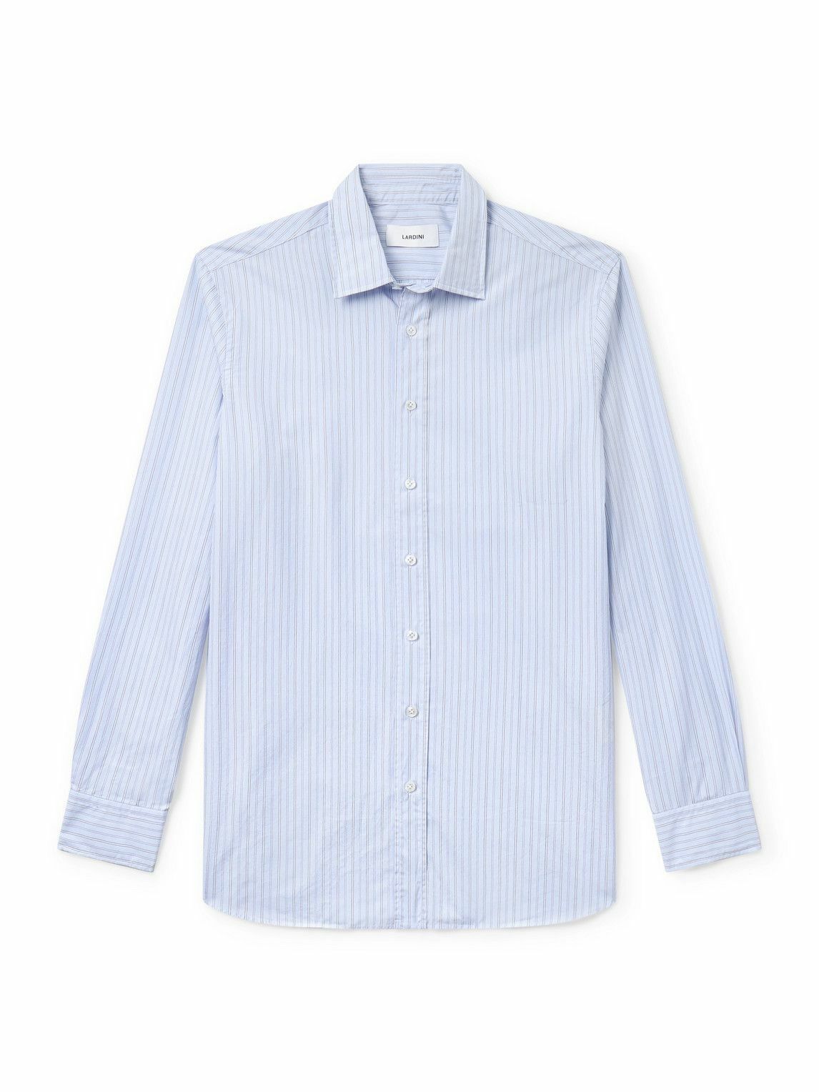 Lardini - Striped Cotton Shirt - Blue