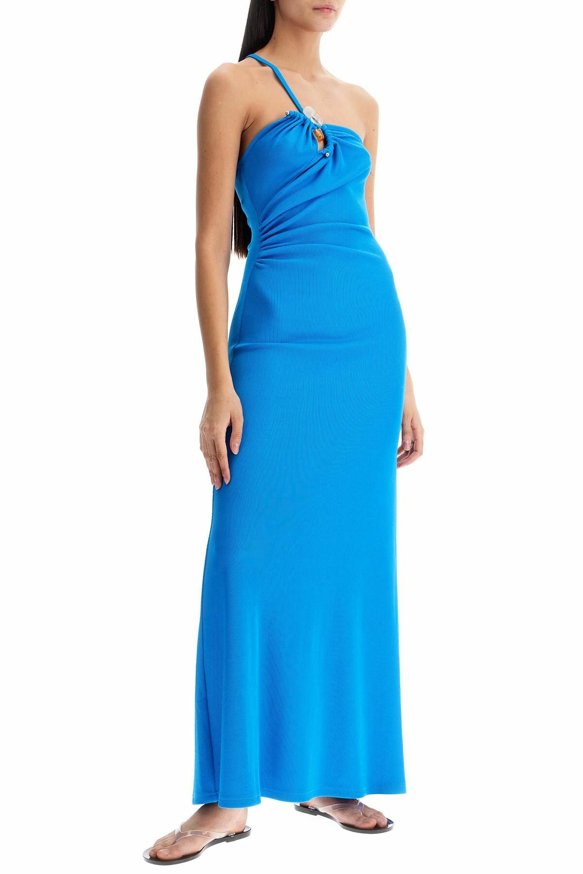 h&m blue bodycon dress Christopher Esber Embellished halterneck maxi dress  Luisa World
