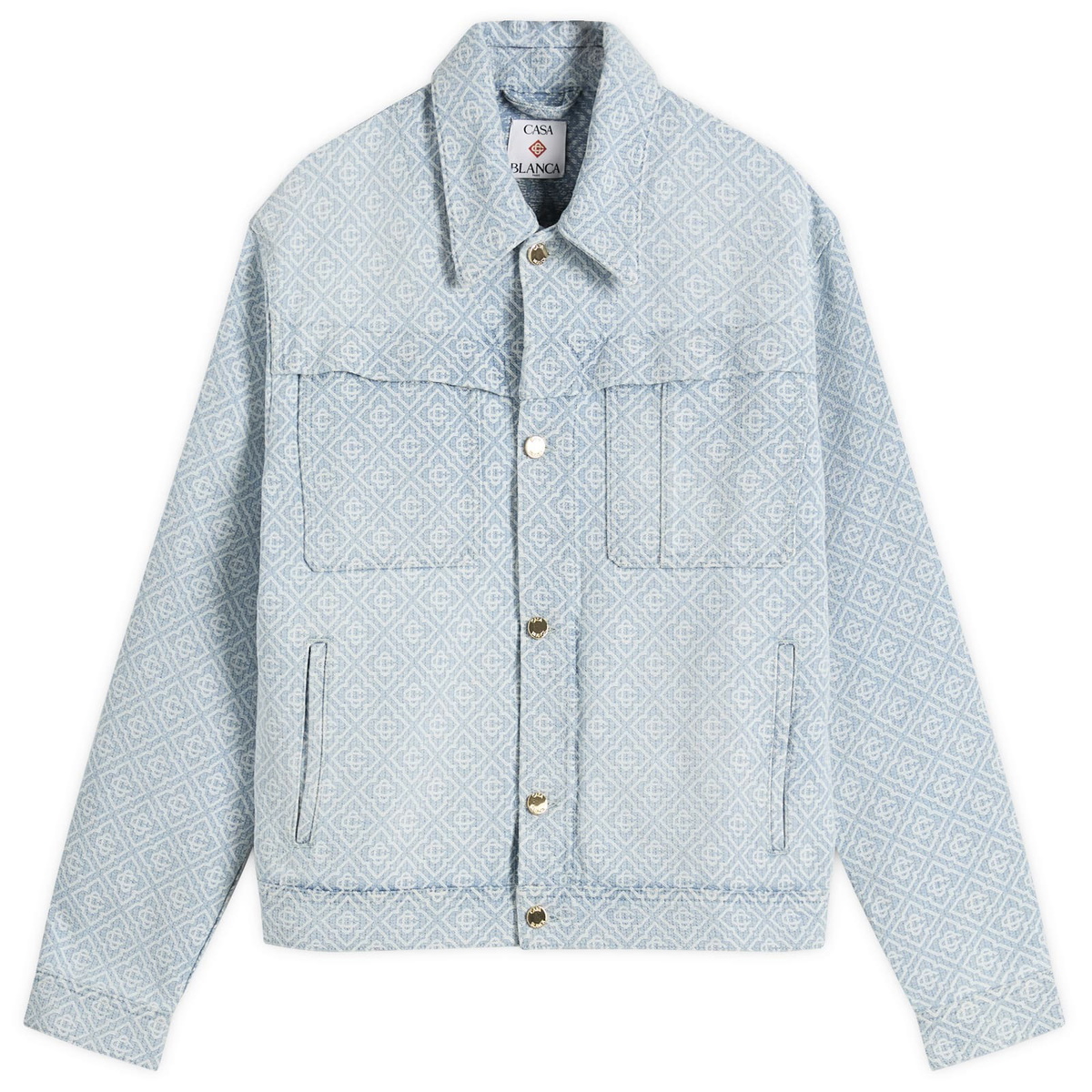 Casablanca Men's Monogram Denim Jacket in Indigo