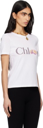 Chloé White Cotton Jersey Baby Fit Logo T-shirt