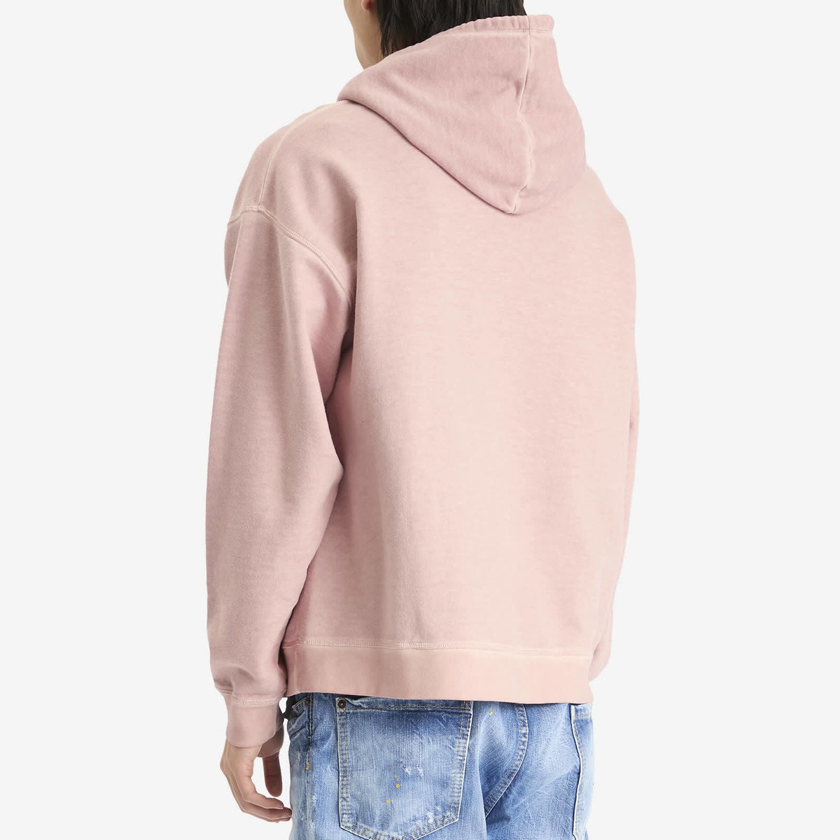 Dsquared2 Men's Overlay Graphic Relax Fit Hoodie in Dusty Antic Rose