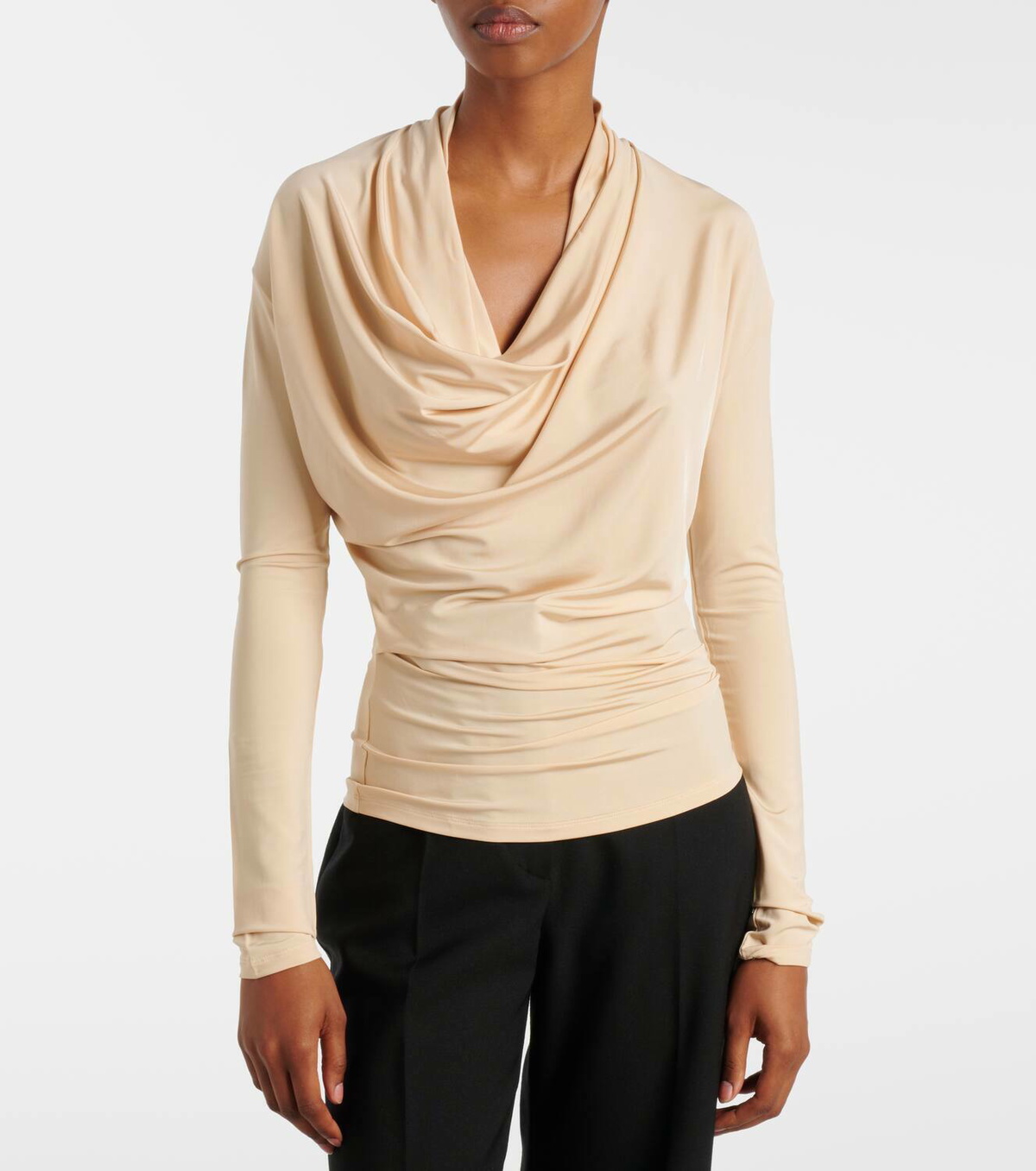 Tove Fina draped jersey top