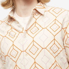 A Kind of Guise Men's Flores Shirt in Beige Diamond