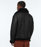 Acne Studios - Leather and shearling aviator jacket
