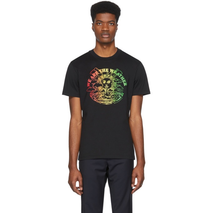 Photo: Stella McCartney Black and Multicolor We Are The Weather Sun T-Shirt