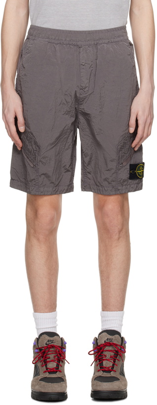 Photo: Stone Island Gray Patch Shorts