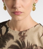 Oscar de la Renta Pineapple embellished earrings