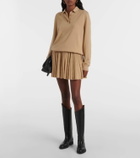 Loro Piana Luciole pleated cashmere-blend shorts
