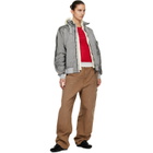 Stone Island Gray 4100064 Nylon Metal ECONYL Watro-TC Bomber Jacket