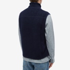 Drake's Men's Boucle Wool Fleece Vest in Navy