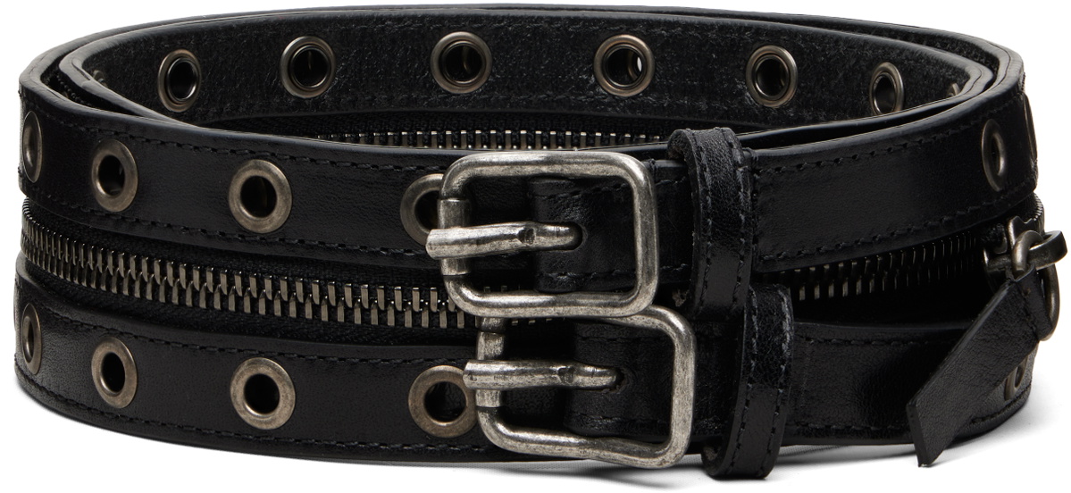 R13 Brown Studded 'R13' Skinny Belt R13