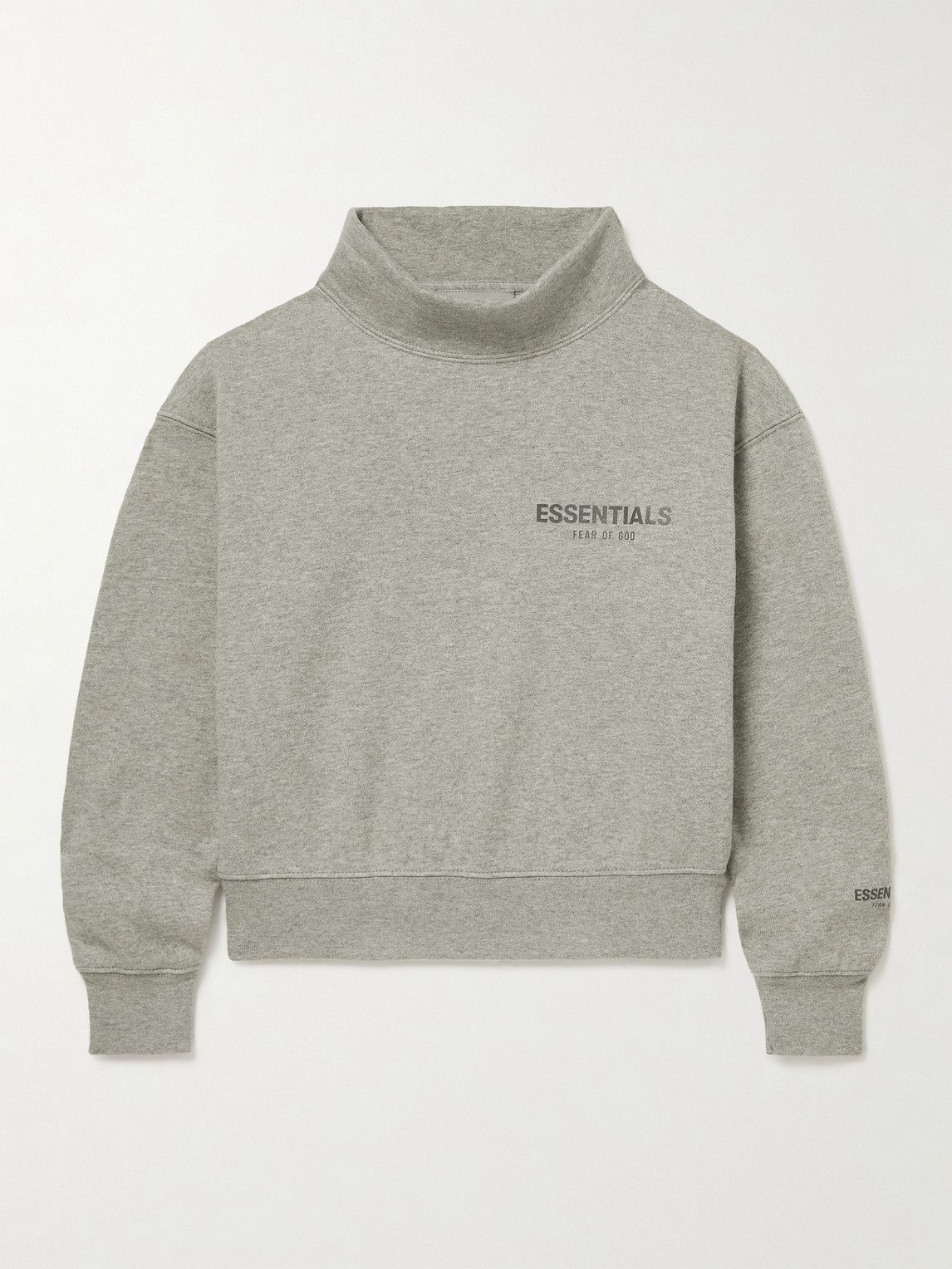 Gray Mock Neck Sweatshirt