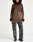 Manila Grace Womens Turtleneck in Brown