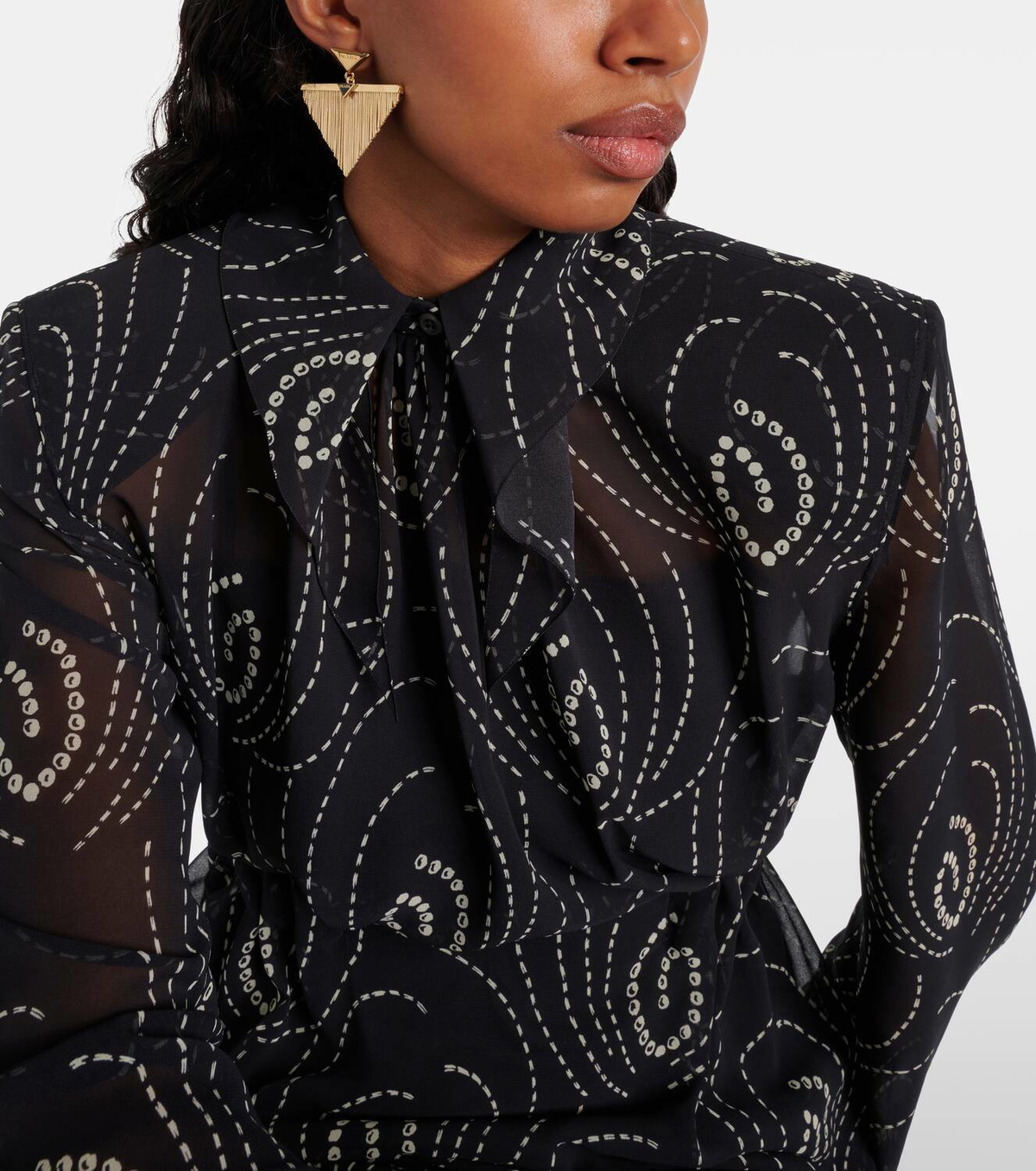 Prada Triangle embellished earrings