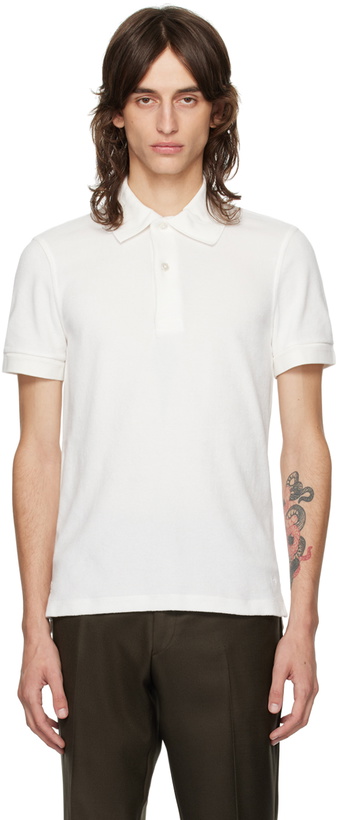Photo: TOM FORD White Towelling Polo
