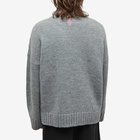 JW Anderson Men's Patch Pocket Turtleneck Jumper in Grey Melange/Pink