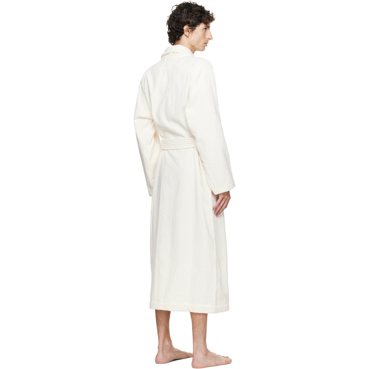 Tekla Off-White Terry Classic Bathrobe