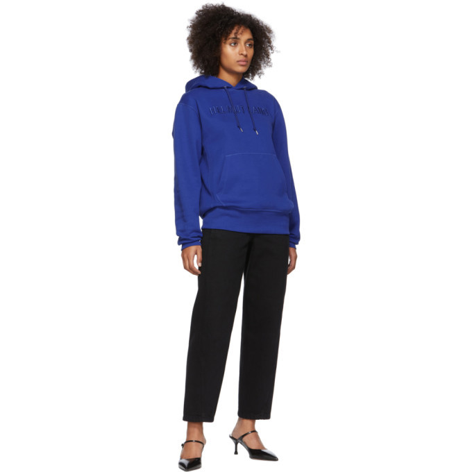 Helmut Lang Blue Standard Hoodie Helmut Lang