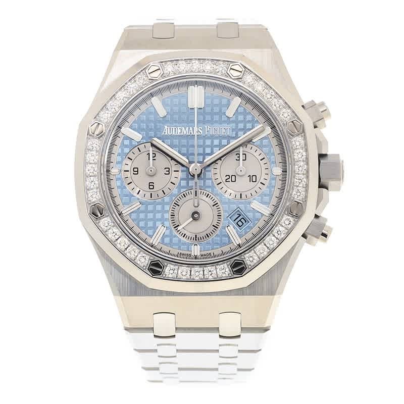 Audemars Piguet Royal Oak Chronograph Automatic Diamond Blue Dial Mens Watch 26715ST.ZZ.1356ST.01