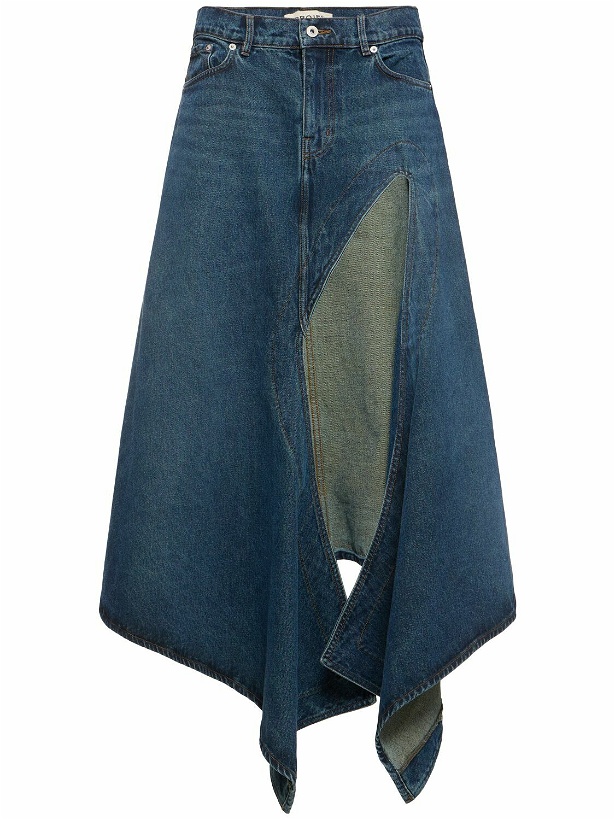 Photo: Y/PROJECT Denim Asymmetric Slit Midi Skirt