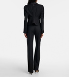 McQueen High-rise wool flared pants