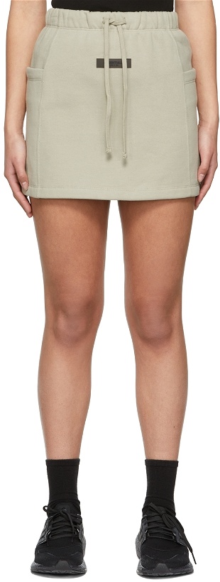 Photo: Essentials Green Fleece Miniskirt