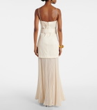 Rebecca Vallance Bailey belted pleated maxi dress