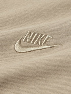 Nike - Sportswear Premium Essentials Logo-Embroidered Cotton-Jersey T-Shirt - Neutrals