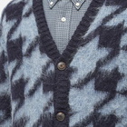 A Kind of Guise Men's Polar Knit Cardigan in Glacier Houndstooth