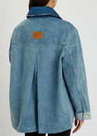 Ganni Patchwork Distressed Denim Jacket