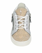 Giuseppe Zanotti Womens Sneakers in Silver