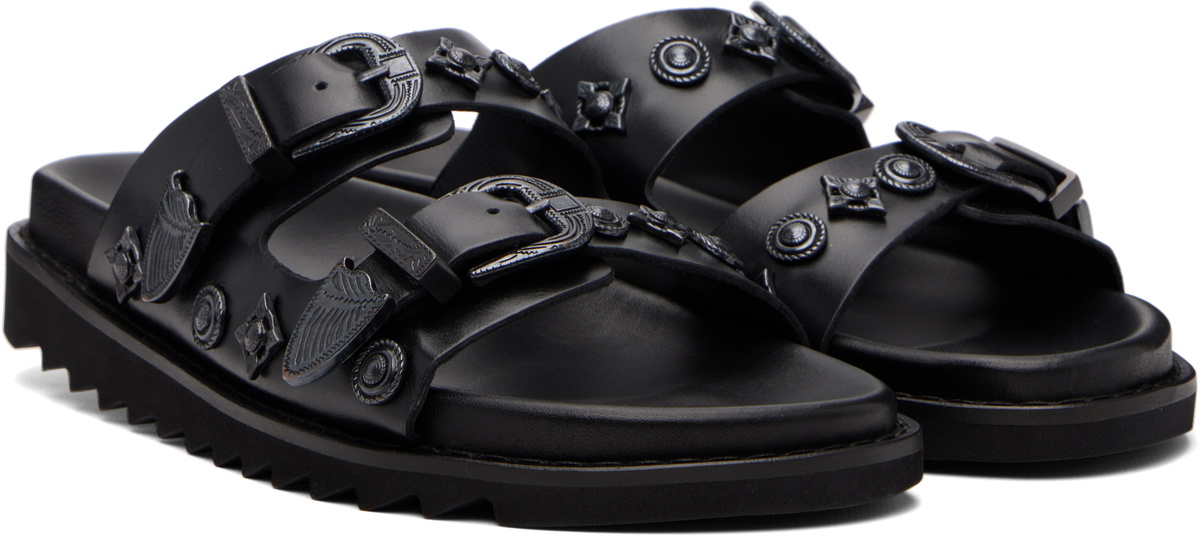 Toga Virilis SSENSE Exclusive Black Buckle Sandals