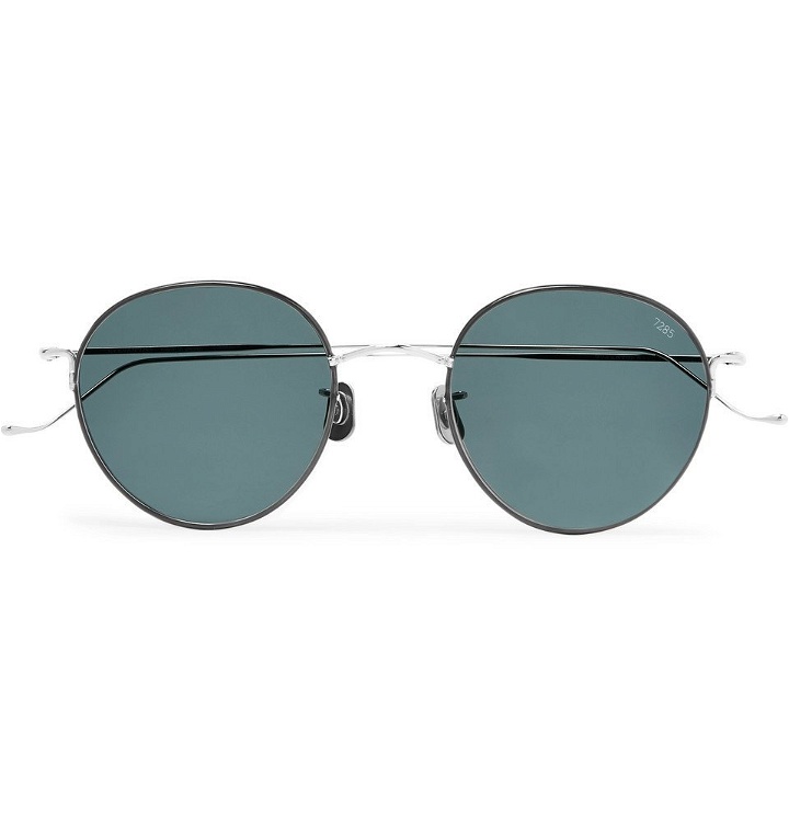 Photo: Eyevan 7285 - Round-Frame Silver-Tone Sunglasses - Silver