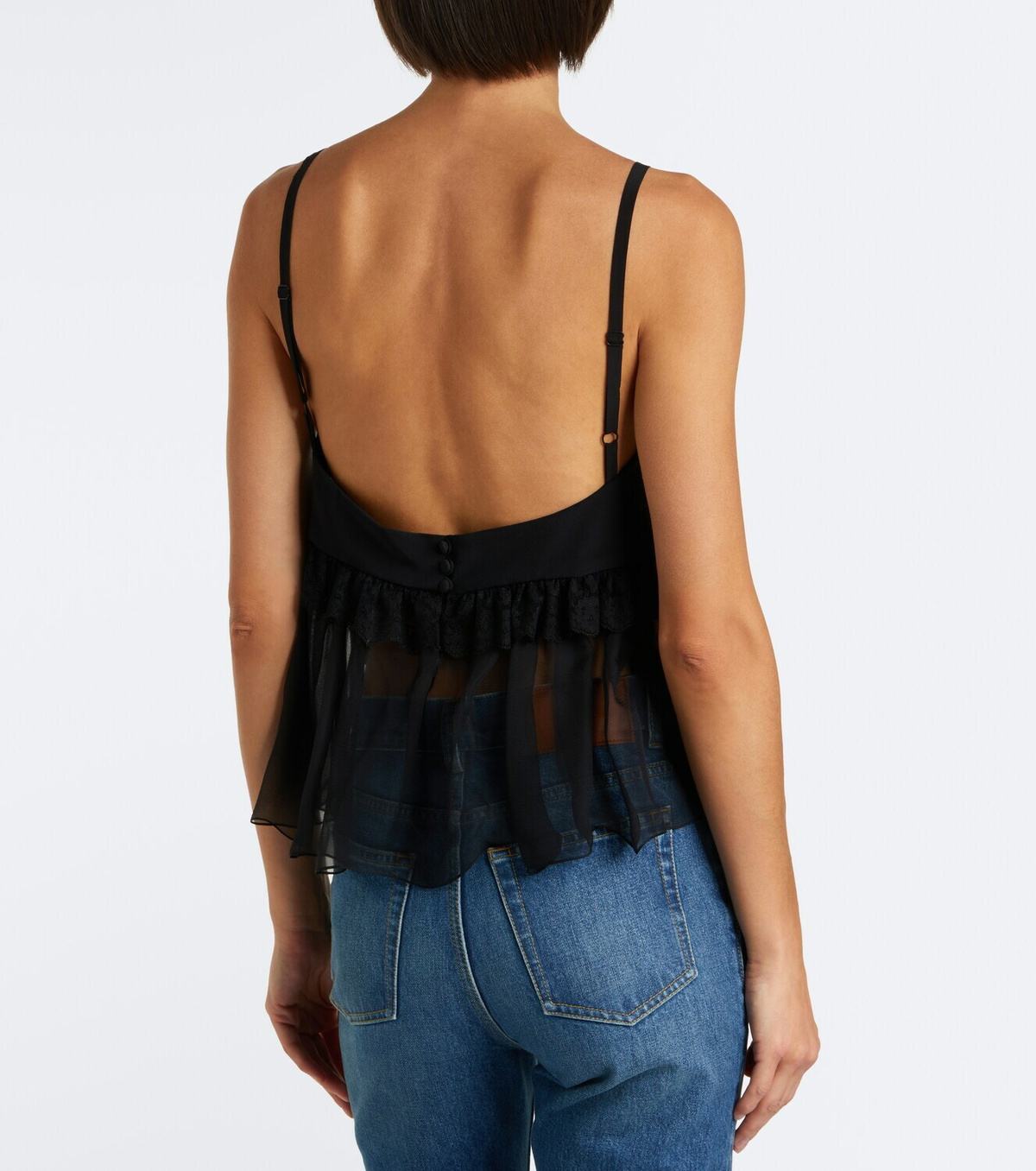 Chloé Ruffled silk crêpe de chine top