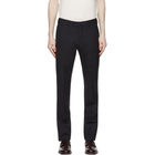 Loro Piana Navy Wool Slim Pantaflat Trousers