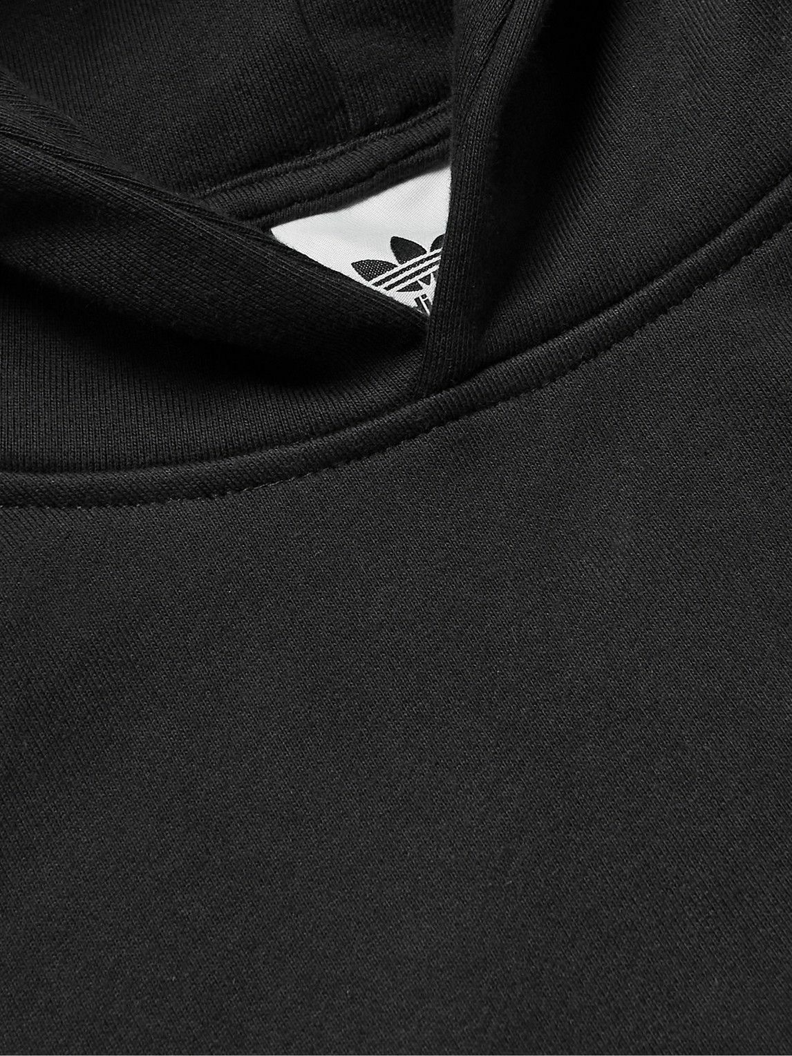 adidas Originals - Adicolor Contempo Logo-Embroidered Cotton-Blend Jersey  Hoodie - Black adidas Originals