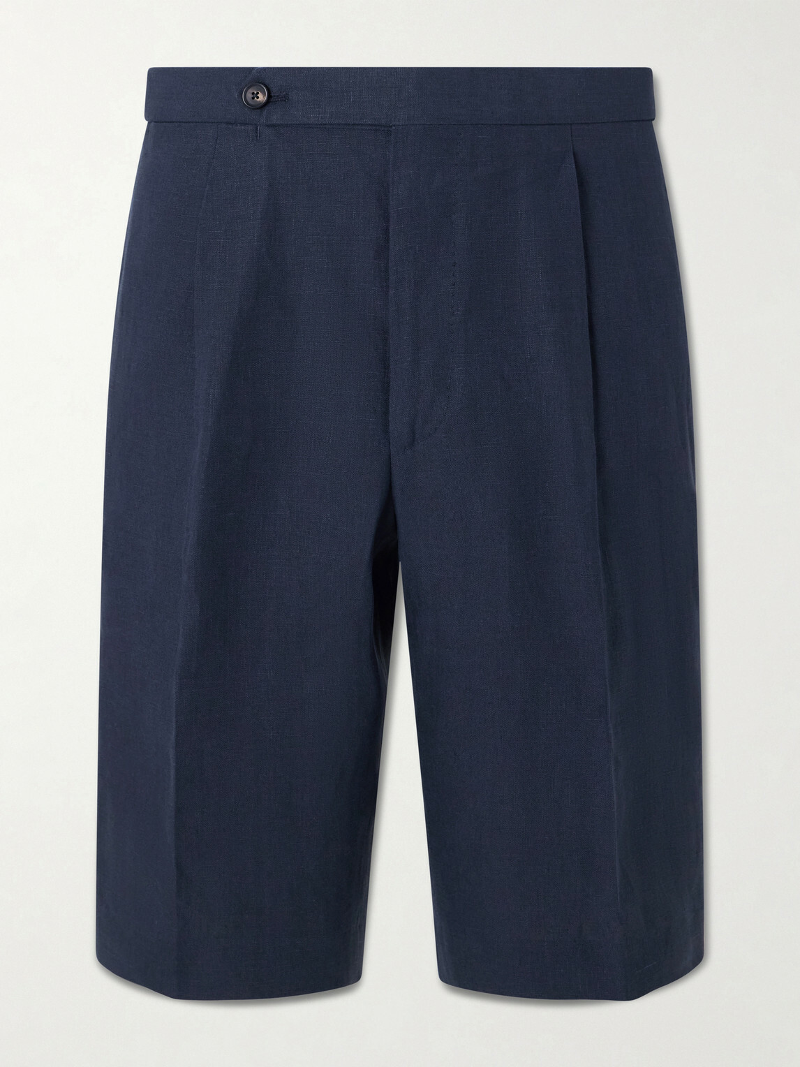 De Petrillo - Straight-Leg Linen Shorts - Blue